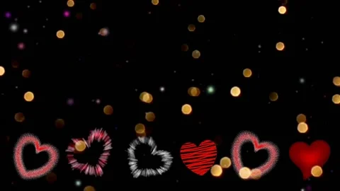 Background with hearts Stock Footage 145344370