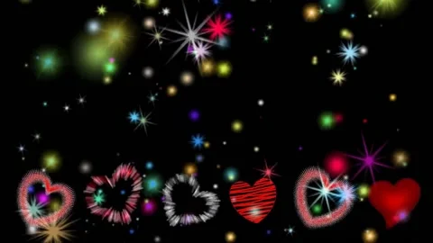 Background with hearts Stock Footage 145344396