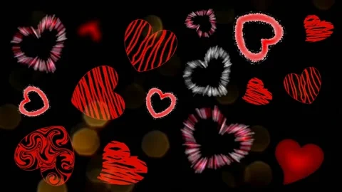 Background with hearts Stock Footage 145344463
