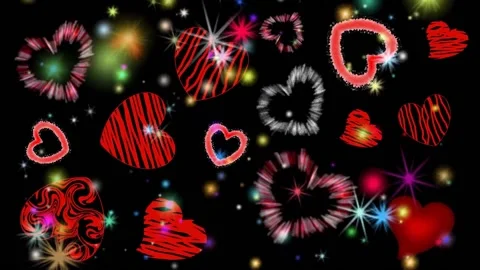 Background with hearts Stock Footage 145344576
