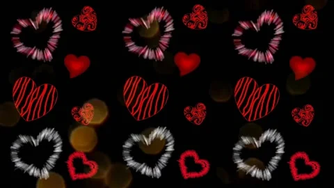 Background with hearts Stock Footage 145344664