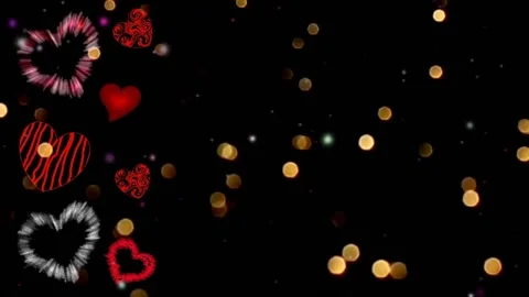 Background with hearts Stock Footage 145344665