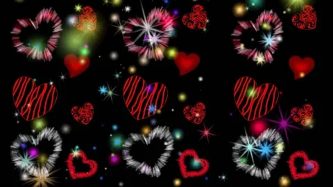 Background with hearts Stock Footage 145344684
