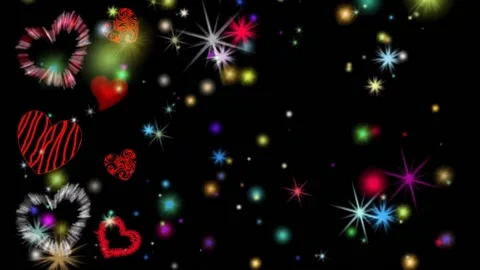 Background with hearts Stock Footage 145344784