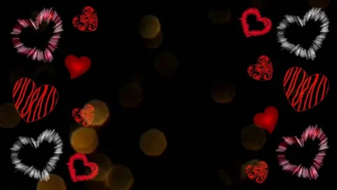 Background with hearts Stock Footage 145344832