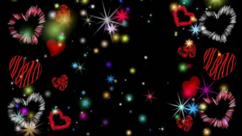 Background with hearts Stock Footage 145344835