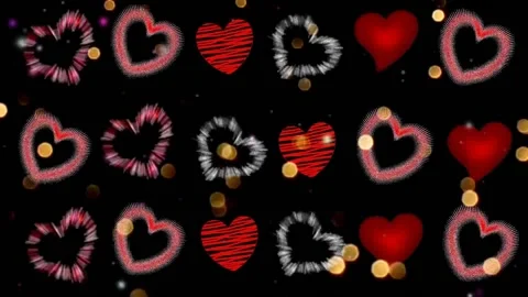Background with hearts Stock Footage 145345124
