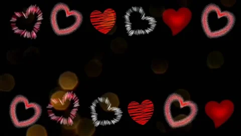 Background with hearts Stock Footage 145345149