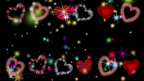Background with hearts Stock Footage 145345177