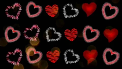 Background with hearts Stock Footage 145345183