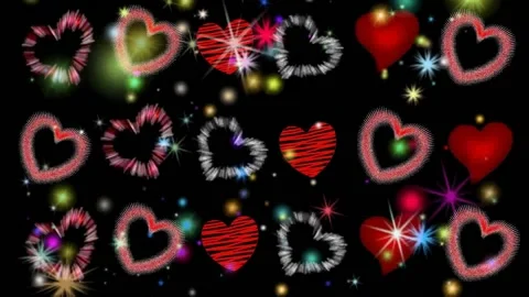 Background with hearts Stock Footage 145345203