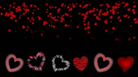 Background with hearts Stock Footage 145345253
