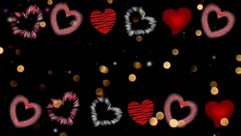 Background with hearts Stock Footage 145345258