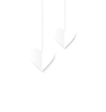 Background of hearts hanging on strings - Valentine s Day Stock Illustration