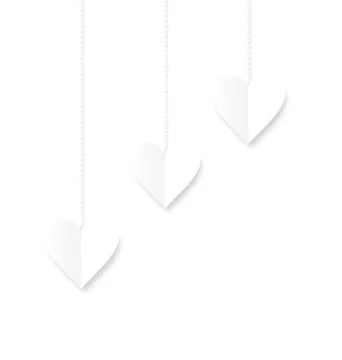 Background of hearts hanging on strings - Valentine s Day Stock Illustration