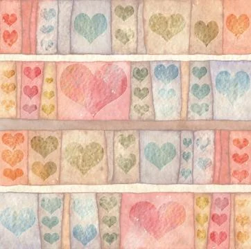 Background with hearts Stock Illustration