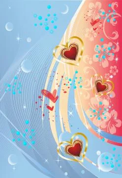 Background with hearts Stock Illustration