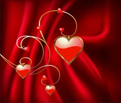 Background with hearts Stock Illustration