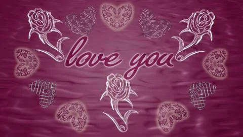 Background with hearts Stock Illustration