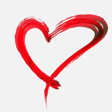 A background  hearts painted in different colors and text. Stock Illustration