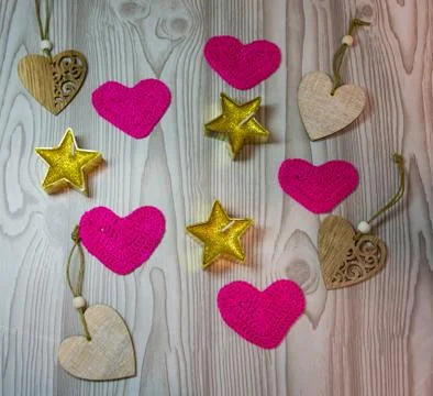 Background with hearts Stock Photos