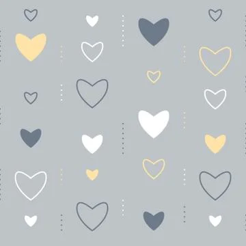 Background with hearts, valentines day, subtle romantic backdrop Stock Illustration
