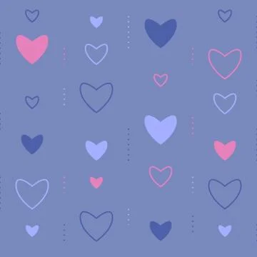 Background with hearts, valentines day, subtle romantic backdrop Stock Illustration