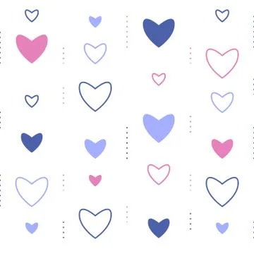 Background with hearts, valentines day, subtle romantic backdrop 스톡 일러스트