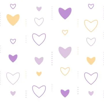Background with hearts, valentines day, subtle romantic backdrop Stock Illustration