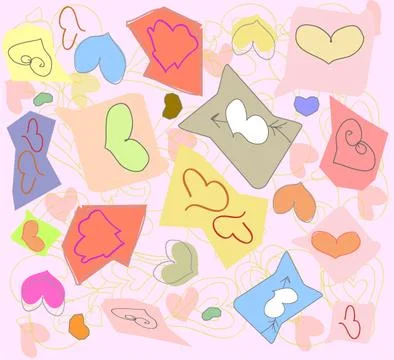 Background with hearts vector Stock Illustration