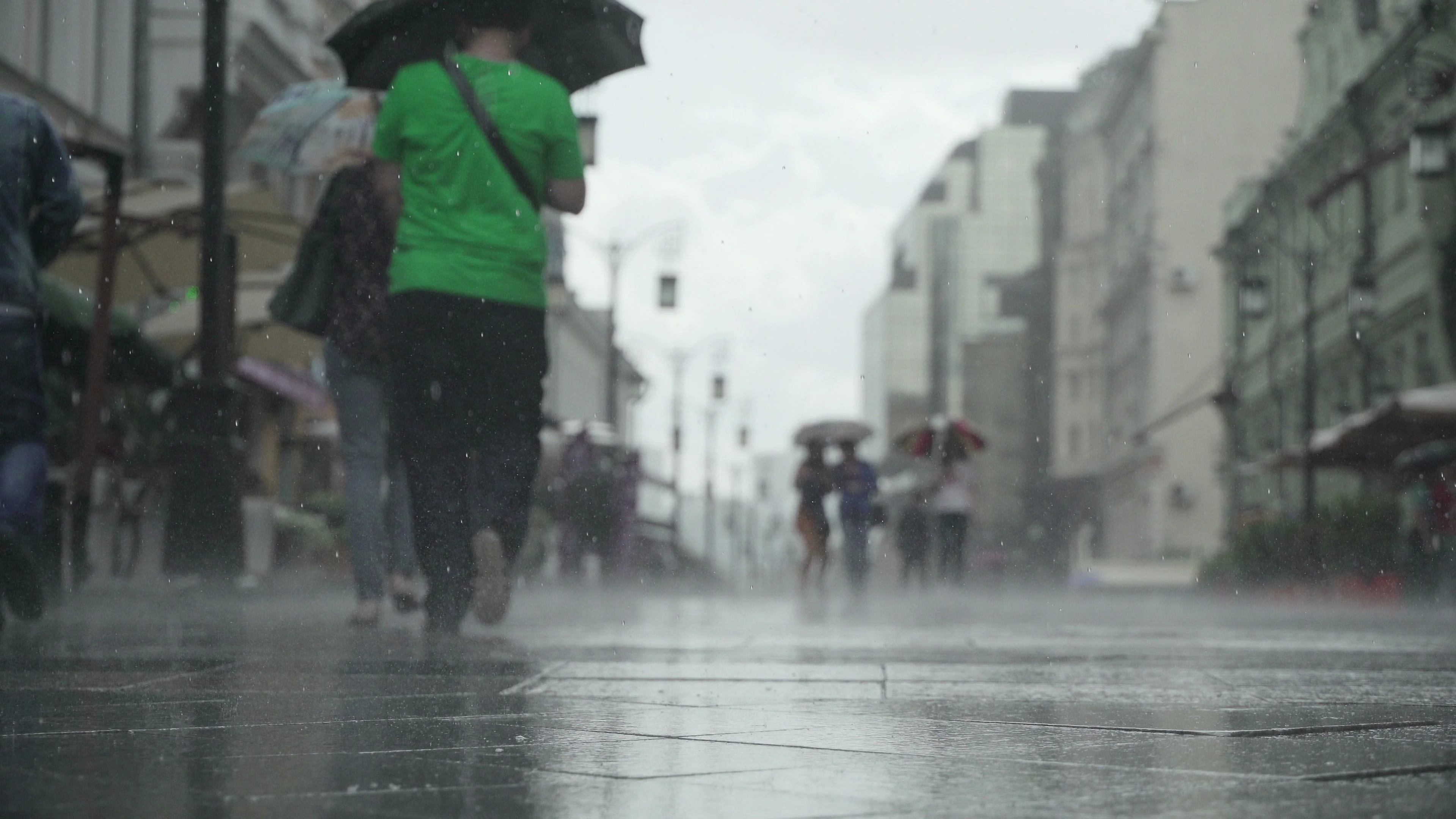 Background of heavy rain day on city str... | Stock Video | Pond5