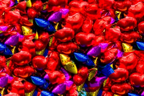 Background of helium balloons Stock Photos