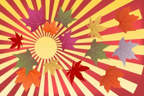 Background hello autumn Stock Illustration