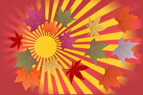 Background hello autumn Stock Illustration