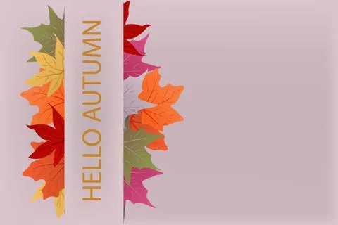 Background hello autumn Stock Illustration