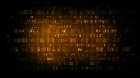 Background of hexadecimal code. Background of brown color Stock Footage 87025487