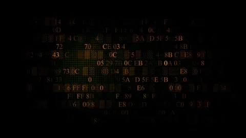 Background of hexadecimal code. Background of brown color Video stock 87025533