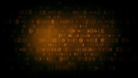 Background of hexadecimal code. Background of brown color Illustrazione stock