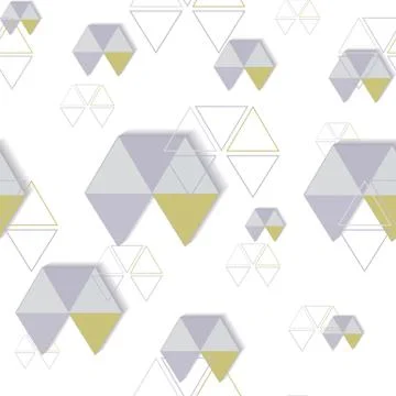 Background of hexagon and triangle Stock Illustration