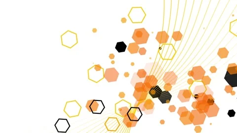 Background hexagon tech pattern animation, Abstract composition hexagons an.. Stock Footage 328422773