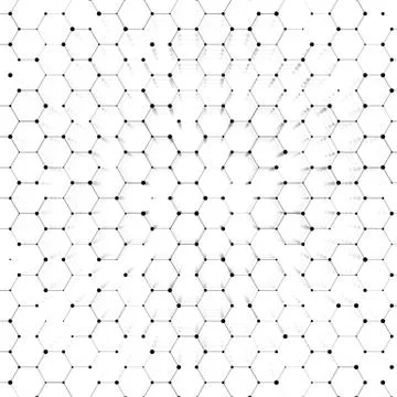Background of hexagonal geometric abstract cells pattern Illustrazione stock
