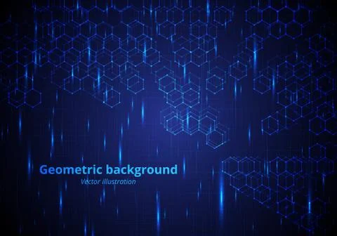 Background with hexagonal molecules Stock Illustration