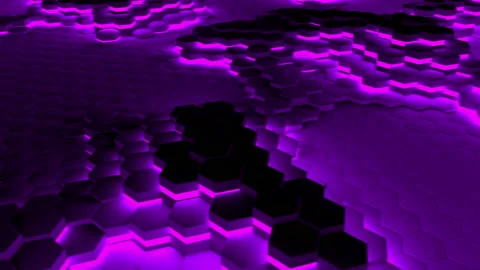 Background of Hexagons. Abstract motion, loop, 3d rendering, 4k resolution Vídeos de archivo 139062446
