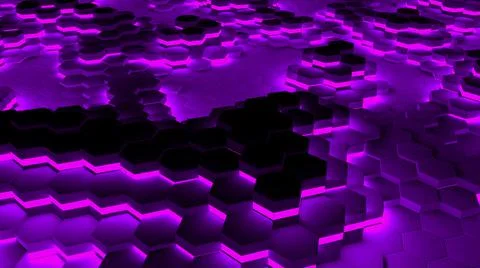 Background of Hexagons. Abstract motion, loop 스톡 일러스트