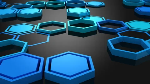 Background of Hexagons Stock Footage 99435221