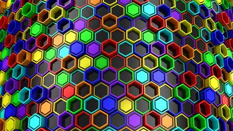 Background of Hexagons Stock Footage 100161831