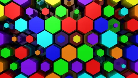 Background of Hexagons Stock Footage 107179569