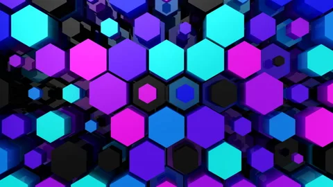 Background of Hexagons Stock Footage 107258135