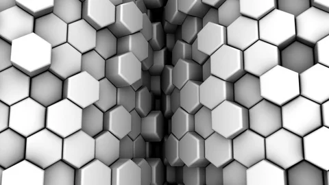 Background of Hexagons Video stock 128829380