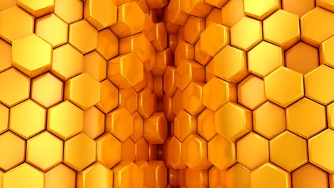 Background of Hexagons Stock Footage 128907152